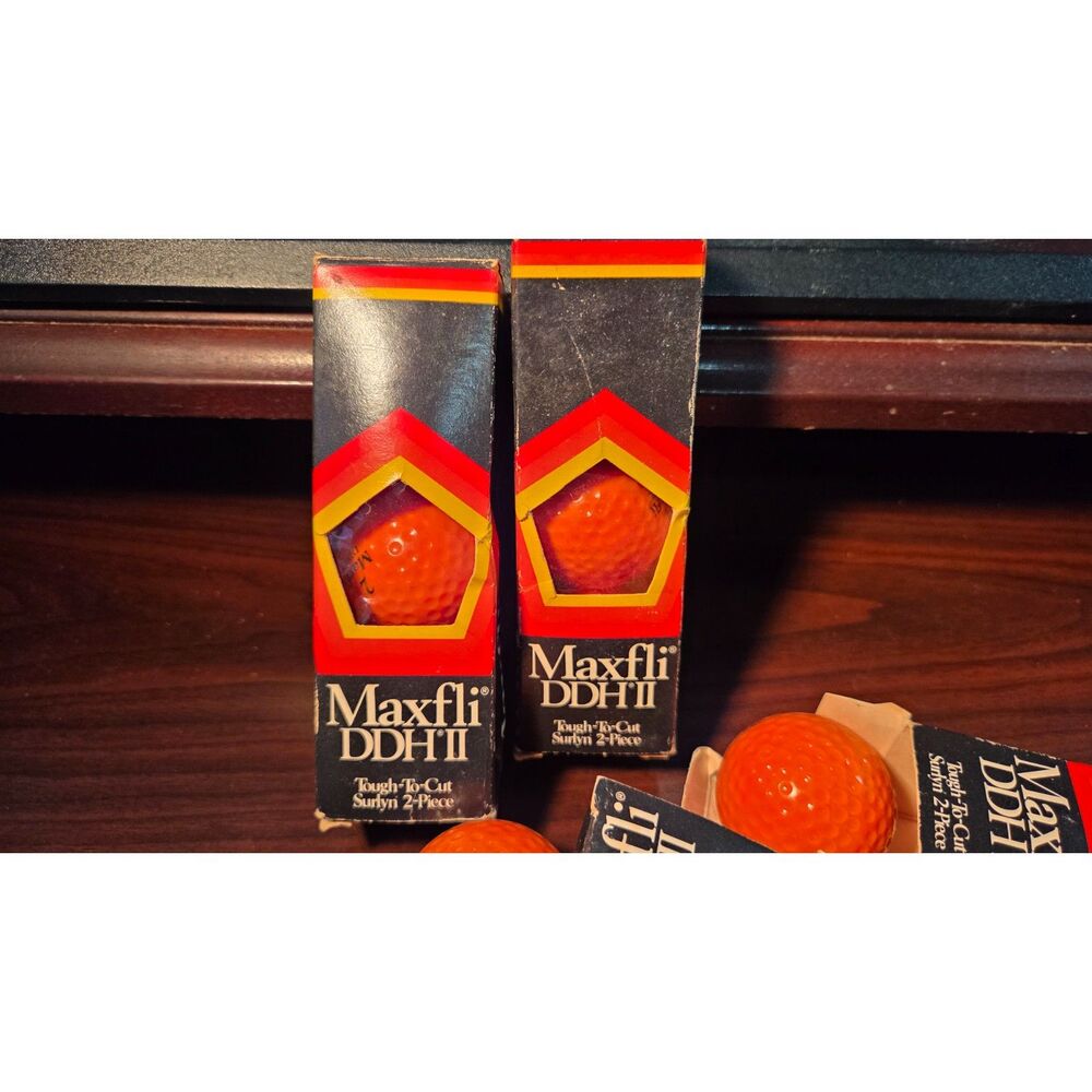 Vintage Maxfli DDH II Golf Ball Boxes with mixed Ball Lot Surlyn 2-Pce - New IB